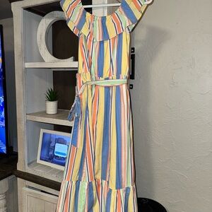 Colorful Striped Maxi Dress
